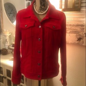 Red corduroy jacket.  Size large.